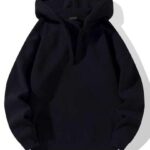 black half zip hoodie