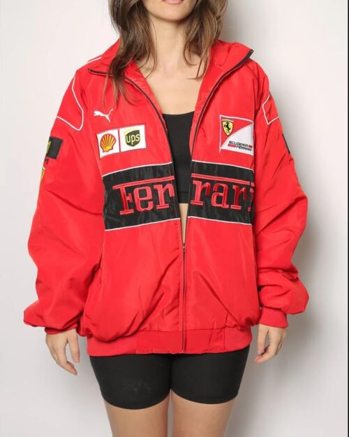 red ferrari f1 jacket