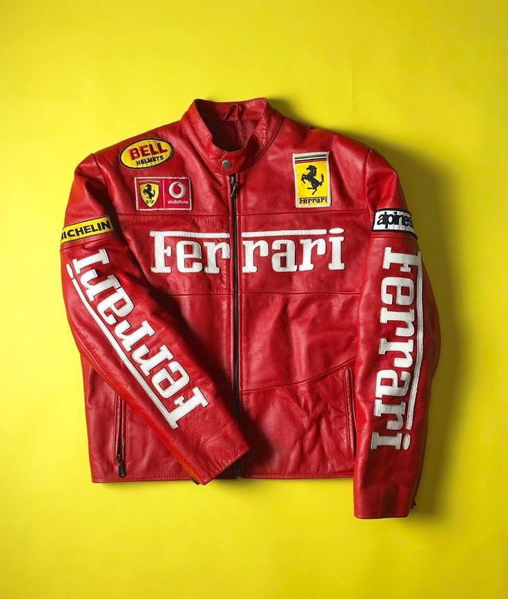 blackwingg F1 Ferrari Leather Jacket