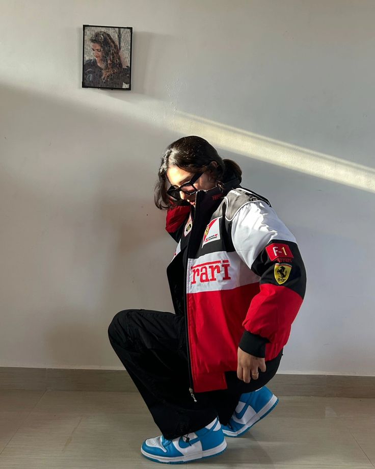 ferrari f1 bomber jacket for women sleeve print