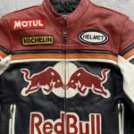 BLACKWINGG Red Bull Racing F1 Vintage Leather Jacket