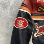 Unisex Fit of Vintage Racing Bomber Jacket