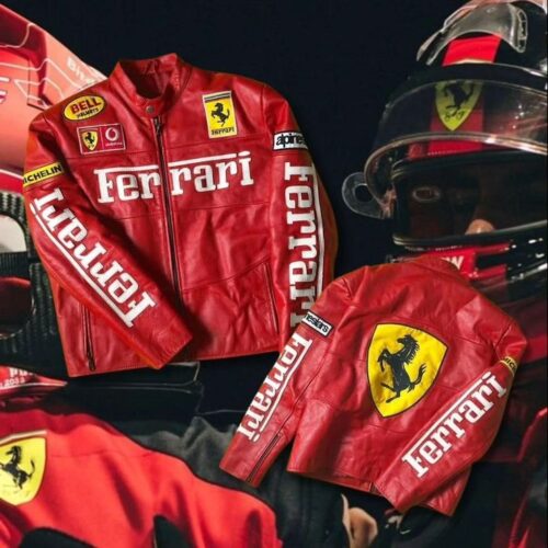 f1 ferrari leather jacket