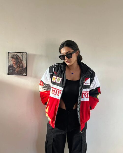 blackwingg women's ferrari jacket zipper close-up