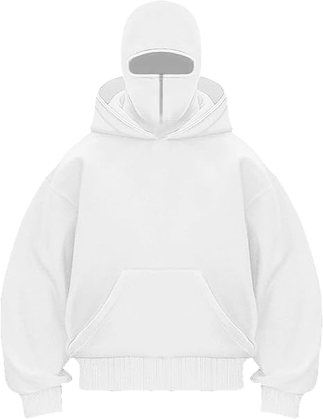 white Balaclava Hoodie