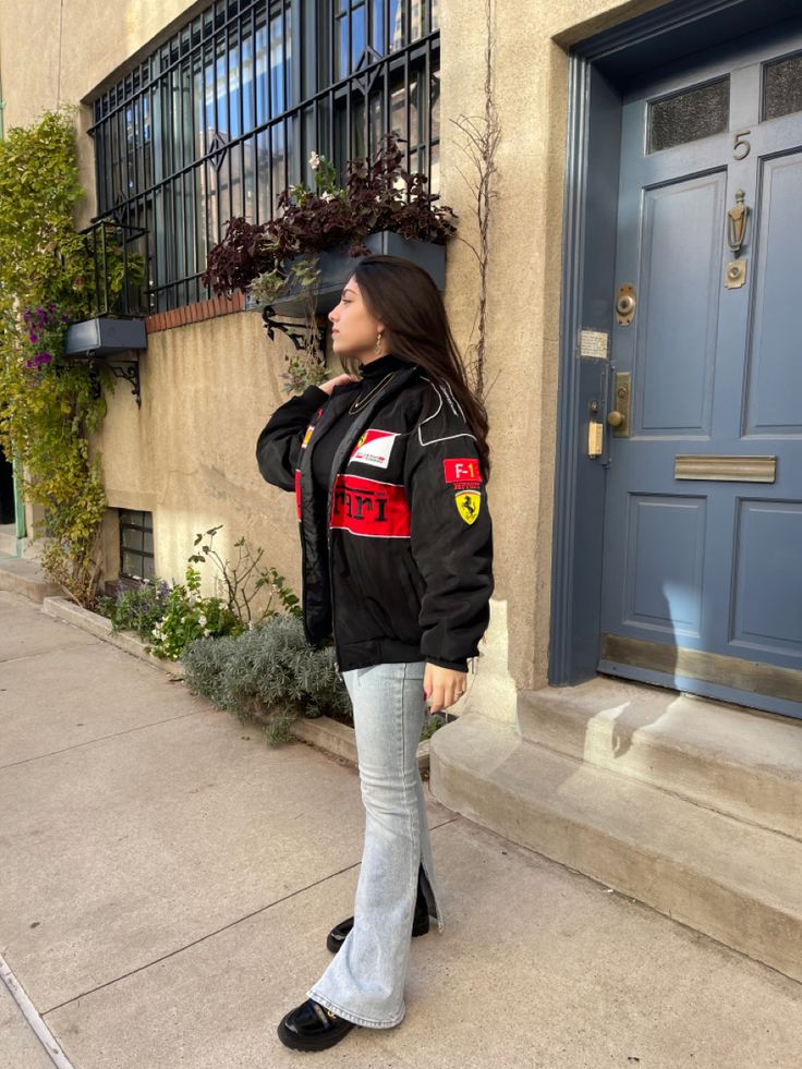 Black Ferrari Racing Jacket
