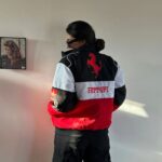 scuderia ferrari racing jacket women back logo detail