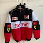 Scuderia Ferrari jacket, replica 2025 collection, embroidered chest badges