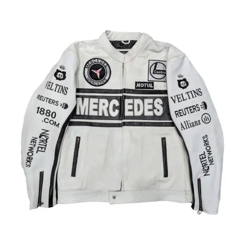 Mercedes F1 Leather Racing Jacket