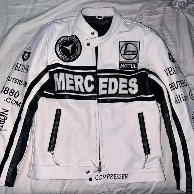 Mercedes F1 Leather Racing Jacket